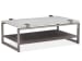 Paradox - Rectangular Cocktail Table With 2 Accent Tables And Sofa Table - Pearl White And Roasted Almond And Brushed Platinum