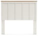Linnocreek - White / Warm Brown - Full Panel Headboard