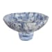 Indigo - Marble Pedestal Bowl - Blue,White