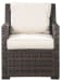 Easy - Dark Brown / Beige - Lounge Chair W/Cushion 