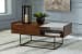 Rusitori - Brown / Beige / White - Rect Lift Top Cocktail Table