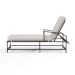 La Jolla - Chaise, With Self Welt - Canvas Flax / Dark Brown