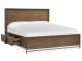 Lindon - Complete King Panel Bed With Storage Rails - Belgian Wheat