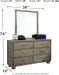 Arnett - Gray - 7 Pc. - Dresser, Mirror, Chest, King Bookcase Bed, 2 Nightstands