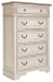 Realyn - White / Brown / Beige - Five Drawer Chest