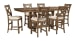Moriville - Dark Gray - 7 Pc. - Counter Extension Table, 6 Barstools