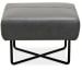 Efron - Ottoman With Black Metal Base