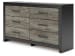 Broachmyn - Six Drawer Dresser - Black / Gray