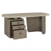 Angus - Solid Wood Desk - Distressed Gray/Antique White