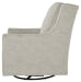 Kambria - Fog - Swivel Glider Accent Chair - Fabric