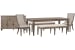 Lancaster - Extendable Rectangular Dining Table, 2 Benches, 2 Arm Chairs And Buffet - Dovetail Gray