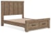 Oliandon - Queen Panel Storage Bed - Light Brown
