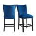 Francesca - Blue Velvet Counter Height Chair (Set of 2)