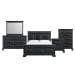 Bridgestone - King Panel 5 Piece Bedroom Set - Black