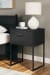 Socalle - Black - One Drawer Night Stand