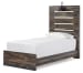 Drystan - Twin Panel Bed - Brown / Beige