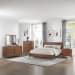 Century Modern - 3 Piece Bedroom Set (King Platform Bed, Dresser & Mirror) - Light Brown