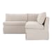 Fable - Slipcover Dining Banquette L-Shape Sectional With Slipper Chair - Beige