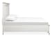 Kingston - California King Upholstered Panel Storage Bed - Whisper White And Cerused Nutmeg