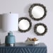 Galena - Round Mirrors (Set of 3) - Dark Gray