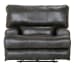 Wembley - Italian Leather Match Power Lay Flat Recliner With Power Adjustable Headrest - Steel