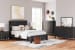 Toretto - Charcoal - 7 Pc. - Dresser, Mirror, Chest, Queen Panel Bookcase Bed