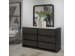 Keaton - Double Drawer Dresser With Portrait Mirror - Black