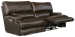 Wembley - Italian Leather Match Power Lay Flat Reclining Sofa With Power Adjustable Headrest - Steel
