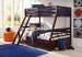 Halanton - Dark Brown - Twin Over Full Bunk Bed With 1 Large Storage Drawer
