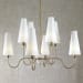 Elle - 8 Light Chandelier - Brass / White