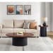 Rosemond - Oval Coffee Table With Top And Base - Cherry And Black