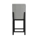 Portland - Square Back Fabric Barstool (Set of 2) - Gray / Black