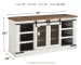 Wystfield - White / Brown - Large TV Stand