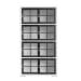 Pulaski Accents - 4-Shelf Sliding Door Bookcase - White / Black