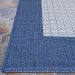 Couristan Recife Checkered Field Ivory/Indigo Room Scene