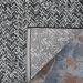Couristan Afuera Harringbone Path Onyx/Shell Room Scene