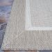 Couristan Recife Stria Texture Champagne/Taupe 8'6" x 8'6" Round Room Scene
