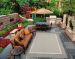 Couristan Recife Stria Texture Champagne/Taupe 8'6" x 8'6" Round Room Scene