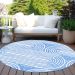 Addison Rugs Chantille Blue 8'0" x 8'0" Round Room Scene