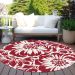 Addison Rugs Chantille Burgundy 8'0" x 8'0" Round Room Scene