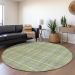 Addison Rugs Chantille Green 8'0" x 8'0" Round Room Scene