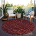 Addison Rugs Chantille Burgundy 8'0" x 8'0" Round Room Scene