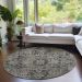 Addison Rugs Chantille Taupe 8'0" x 8'0" Round Room Scene
