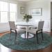 Addison Rugs Chantille Turquoise 8'0" x 8'0" Round Room Scene