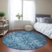 Addison Rugs Chantille Blue 8'0" x 8'0" Round Room Scene