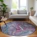 Addison Rugs Chantille Blue 8'0" x 8'0" Round Room Scene