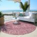 Addison Rugs Chantille Pink 8'0" x 8'0" Round Room Scene