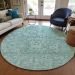 Addison Rugs Chantille Teal 8'0" x 8'0" Round Room Scene