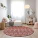 Addison Rugs Chantille Pink 8'0" x 8'0" Round Room Scene