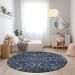 Addison Rugs Chantille Blue 8'0" x 8'0" Round Room Scene